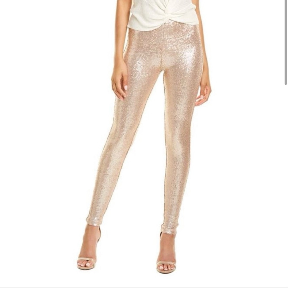 Nwt Commando Rose Gold Sparkly Sequined Stretch-J… - image 3
